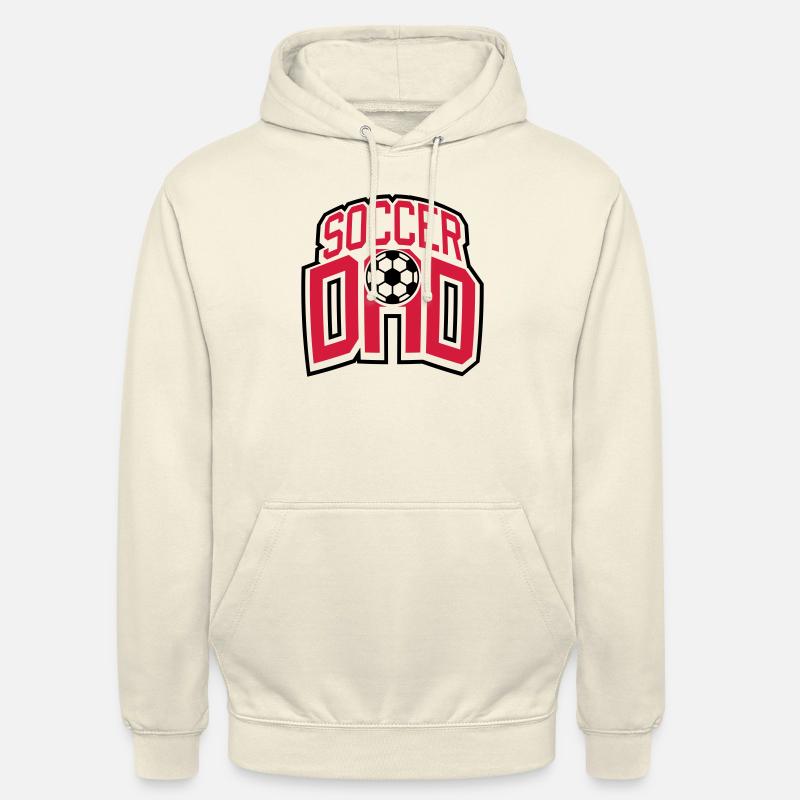 Hobby Logo Soccer Papa - Sweat-shirt à capuche unisexe - vanille
