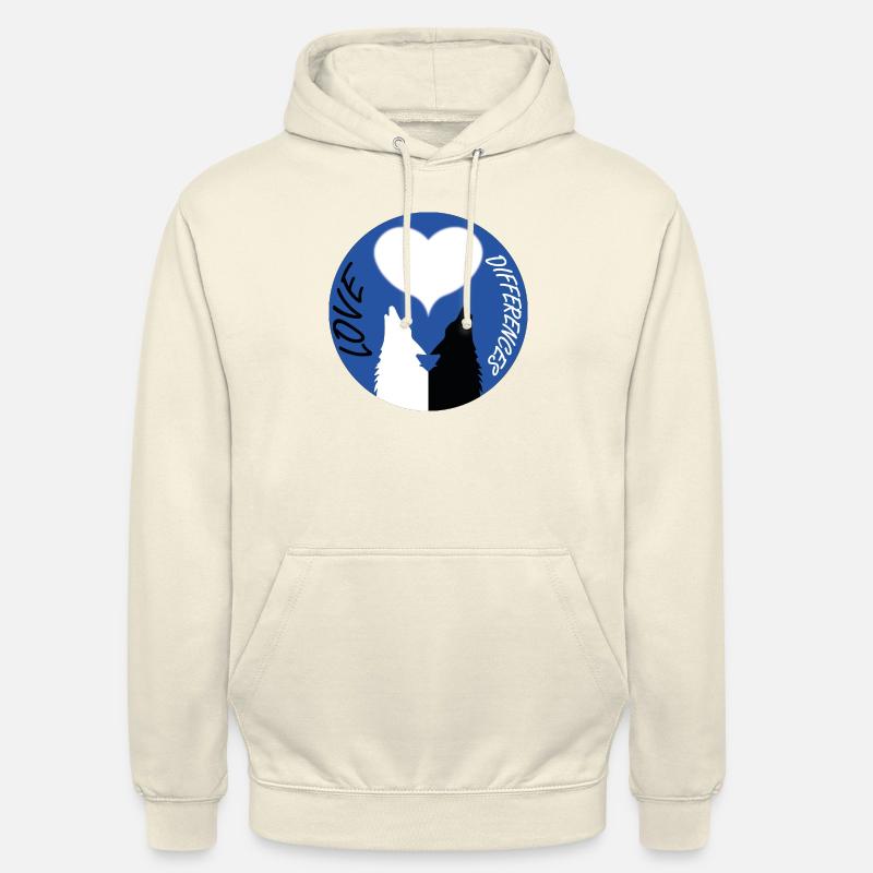 Différences amoureuses - Sweat-shirt à capuche unisexe - vanille