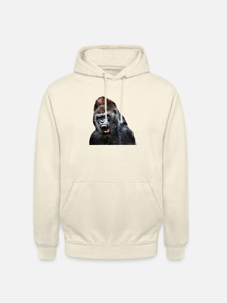 gorille 2 - Sweat-shirt à capuche unisexe - vanille