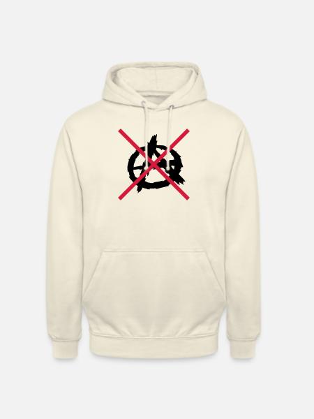 No anarchy symbol logo - Unisex Hoodie - vanilla