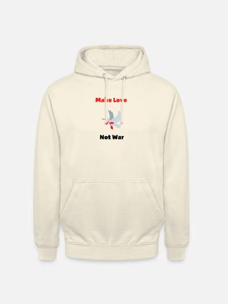 Make Love Not War - Unisex Hoodie - Vanille-Milchshake