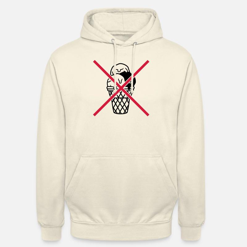 Schild keine Eiskugeln Waffel - Unisex Hoodie - Vanille-Milchshake