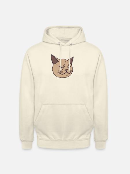 -.- is what the cat does - Unisex Hoodie - vanilla