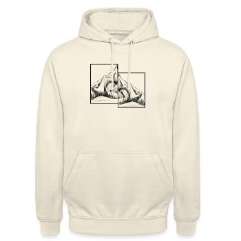 Alpen - Unisex Hoodie - Vanille-Milchshake - Vorne - Alina (178cm) & Michal (187cm)