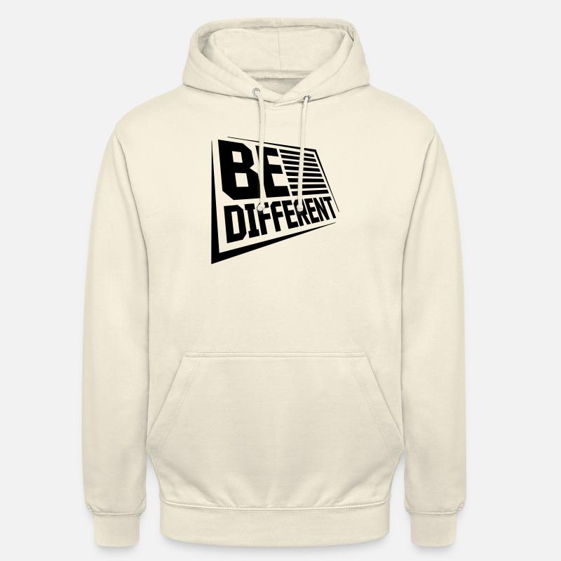 Soyez différent Logo Design - Sweat-shirt à capuche unisexe - vanille