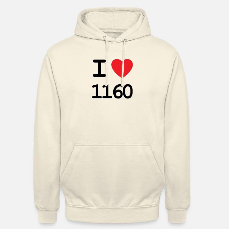 J’aime 1160 - Ich liebe Ottakring - Sweat-shirt à capuche unisexe - vanille