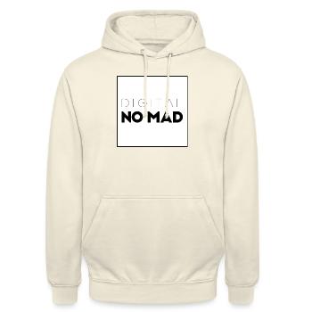 digital-no-mad - Sweat-shirt à capuche unisexe - vanille - Devant - Alina (178cm) & Michal (187cm)
