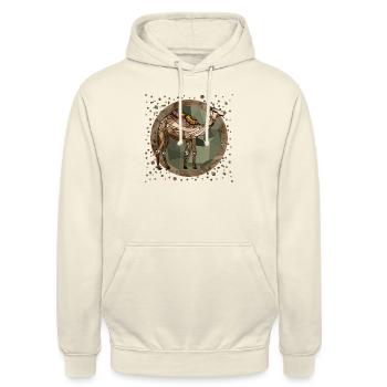Chameau - Sweat-shirt à capuche unisexe - vanille - Devant - Alina (178cm) & Michal (187cm)