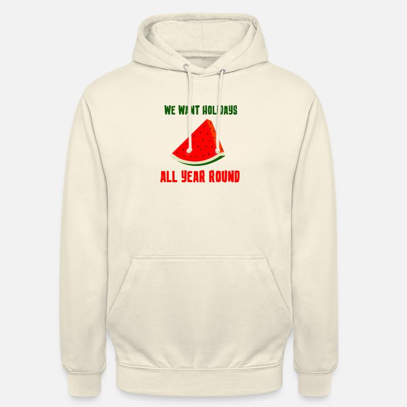 Pastèque - Sweat-shirt à capuche unisexe - vanille