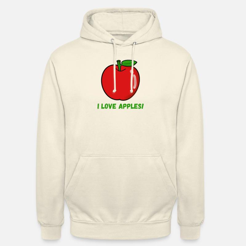 J’ADORE LES POMMES! - Sweat-shirt à capuche unisexe - vanille