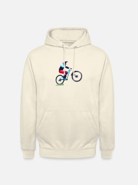 vtt mtb downhill - Sweat-shirt à capuche unisexe - vanille