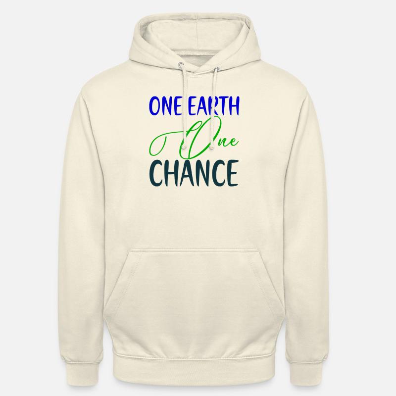 Une Terre, une chance - Sweat-shirt à capuche unisexe - vanille