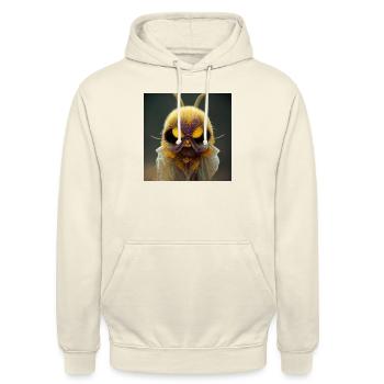 Biene - Unisex Hoodie - Vanille-Milchshake - Vorne - Alina (178cm) & Michal (187cm)
