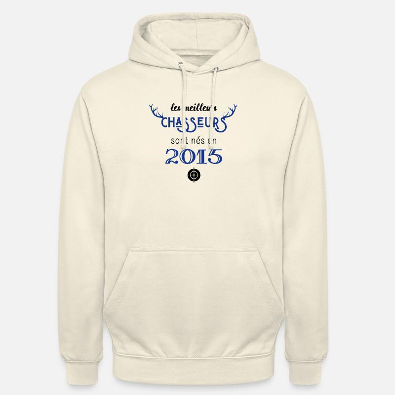 Anniversaire chasseur 2015 - Sweat-shirt à capuche unisexe - vanille