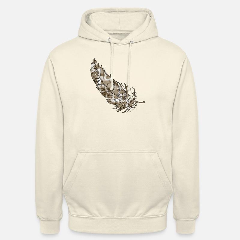 Fjer - Hættetrøje unisex - vaniljemilkshake