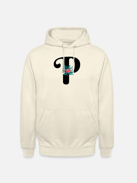 Buchstabe P blumig - Unisex Hoodie - Vanille-Milchshake