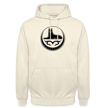 SImple Borz - Sweat-shirt à capuche unisexe - vanille - Devant - Alina (178cm) & Michal (187cm)