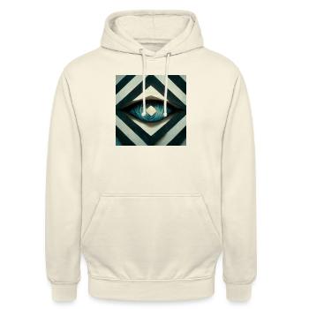 Illusion d'optique - Sweat-shirt à capuche unisexe - vanille - Devant - Alina (178cm) & Michal (187cm)