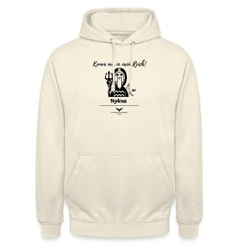 Spreewald Sagen Nykus Wassermann - Unisex Hoodie - Vanille-Milchshake - Vorne - Alina (178cm) & Michal (187cm)