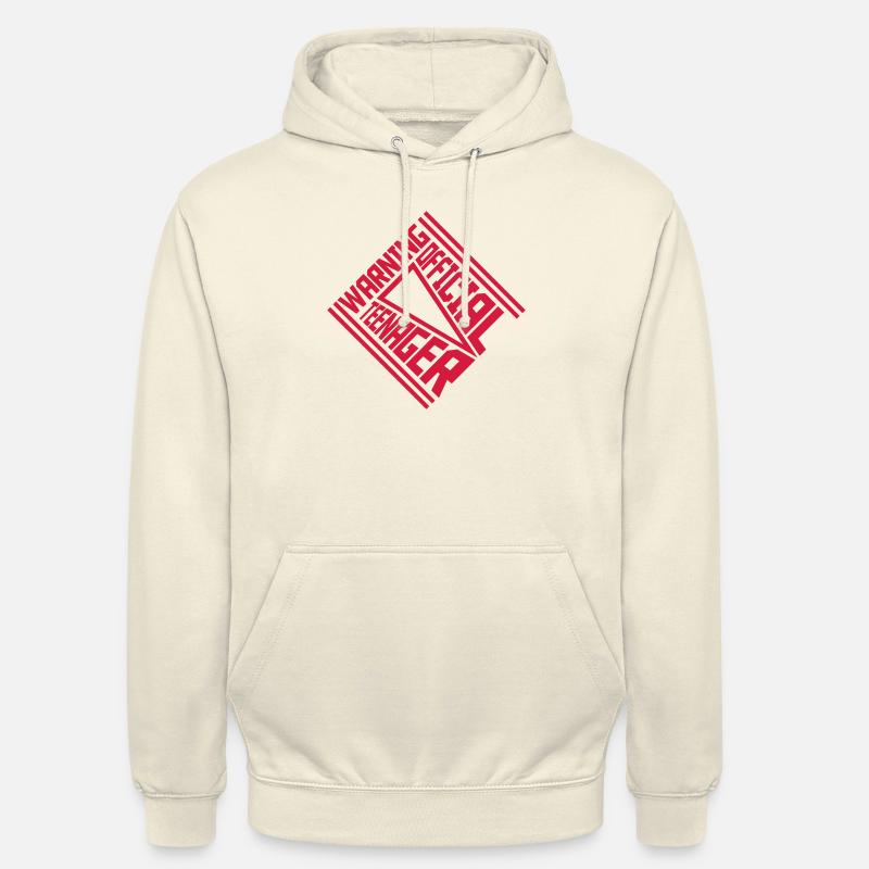 avertissement citation officielle d’adolescent - Sweat-shirt à capuche unisexe - vanille