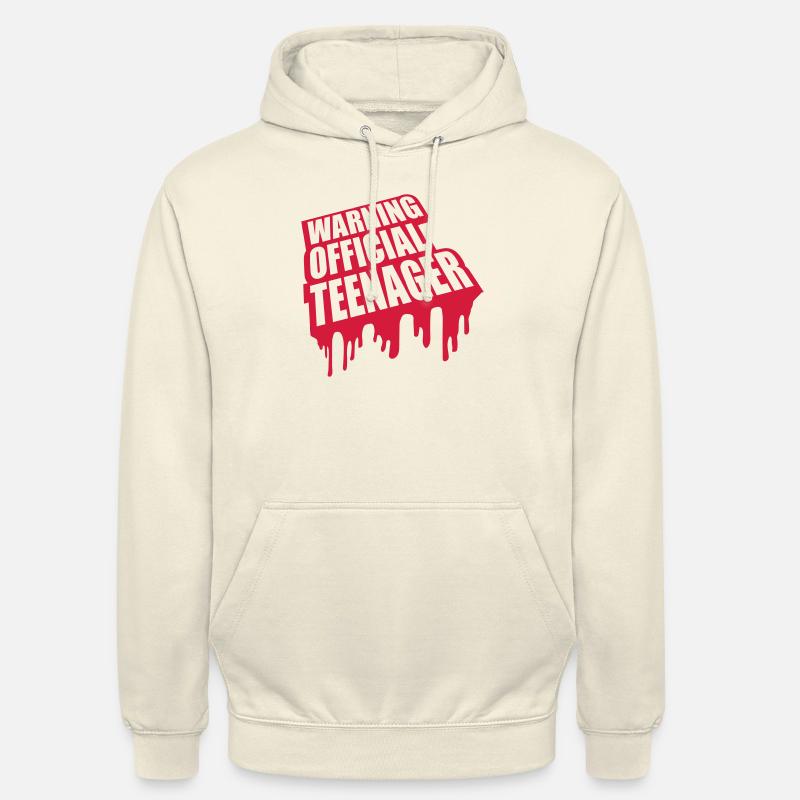 avertissement citation officielle d’adolescent - Sweat-shirt à capuche unisexe - vanille