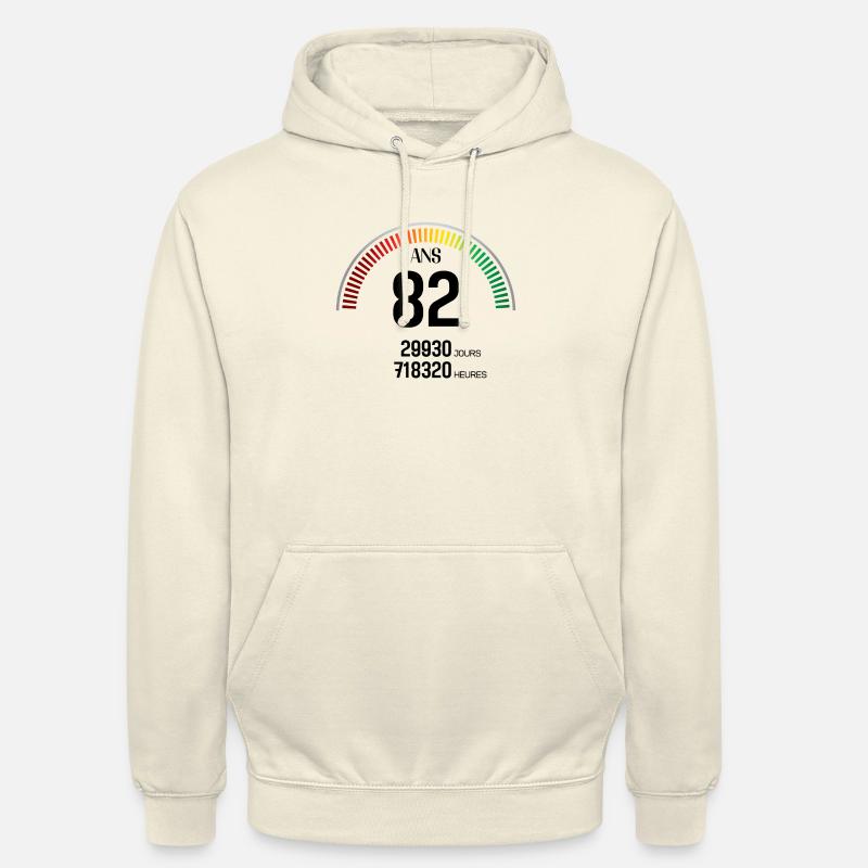 Anniversaire 82 ans Compteur - Sweat-shirt à capuche unisexe - vanille