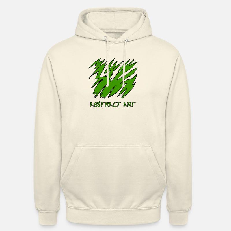 Art abstrait en vert. Art abstrait - Sweat-shirt à capuche unisexe - vanille