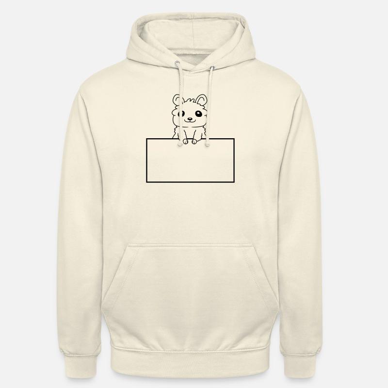Insert Text Shield Hamster - Unisex Hoodie - vanilla