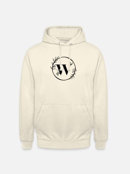 Letter W Floral - Unisex Hoodie - vanilla
