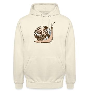 Schnecke - Unisex Hoodie - Vanille-Milchshake - Vorne - Alina (178cm) & Michal (187cm)