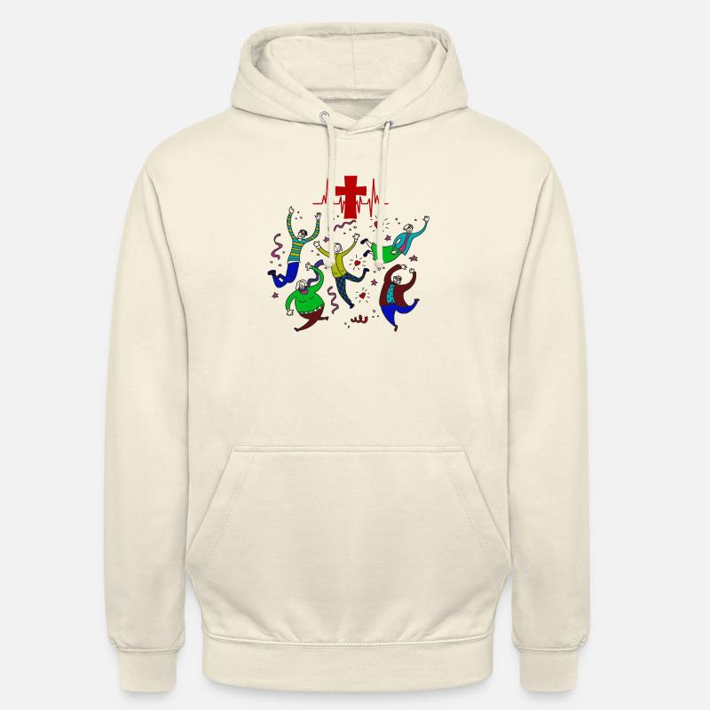 Croiser des gens heureux - Sweat-shirt à capuche unisexe - vanille