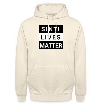 Sinti Lives Matter - Unisex Hoodie - vanilla - Front - Alina (178cm) & Michal (187cm)