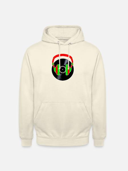 Kopfhörer auf Vinyl - Unisex Hoodie - Vanille-Milchshake