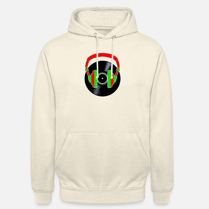 Paire d’écouteurs sur vinyle - Sweat-shirt à capuche unisexe - vanille