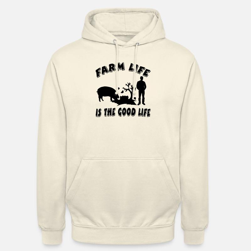 Ferme - Sweat-shirt à capuche unisexe - vanille