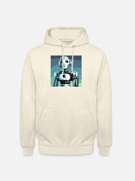 Robot, androïde, cyborg, science-fiction - Sweat-shirt à capuche unisexe - vanille