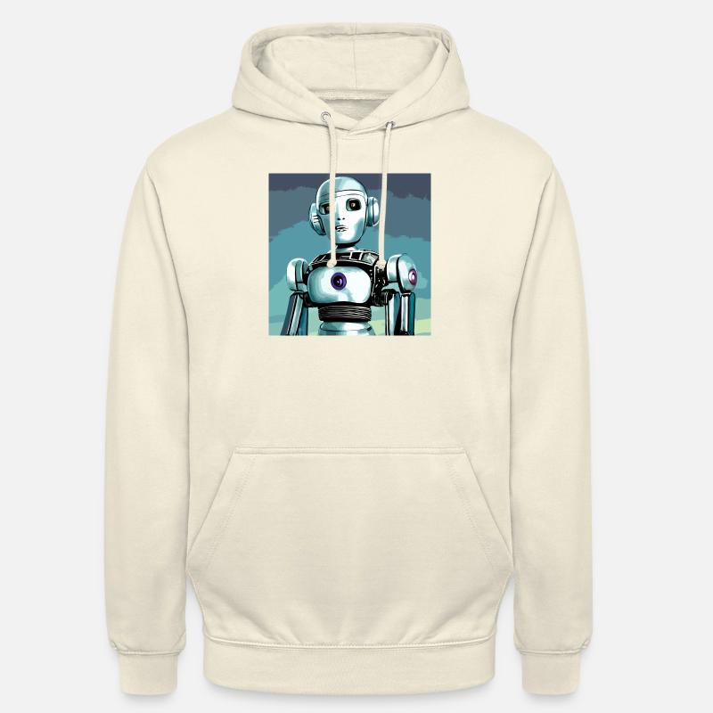 Robot, androïde, cyborg, science-fiction - Sweat-shirt à capuche unisexe - vanille