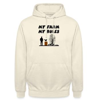 Ferme - Sweat-shirt à capuche unisexe - vanille - Devant - Alina (178cm) & Michal (187cm)