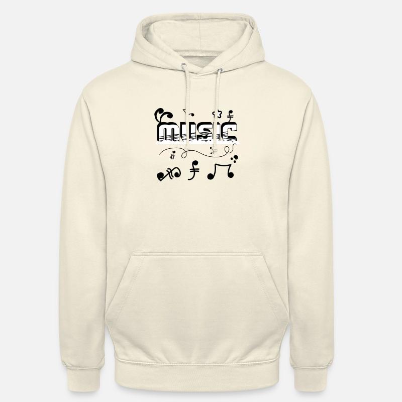 Musik Wort Text Kunst - Graffiti und Doodle Stil - Unisex Hoodie - Vanille-Milchshake