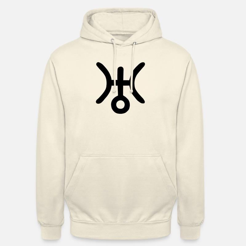 Symbole astrologique Uranus - Sweat-shirt à capuche unisexe - vanille