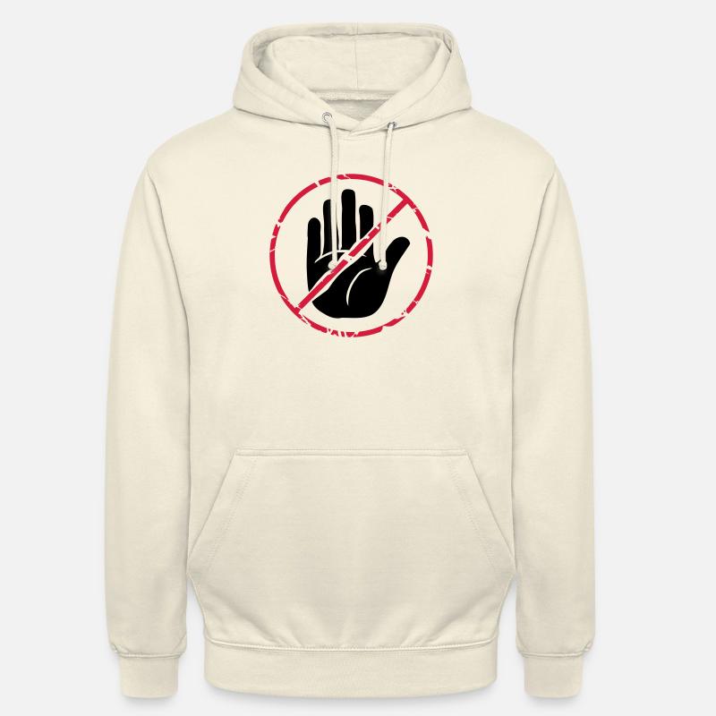 Stop Zeichen Hand durchgestrichen - Unisex Hoodie - Vanille-Milchshake