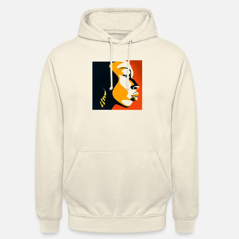 Visage féminin 2 - Sweat-shirt à capuche unisexe - vanille