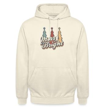 MERRY AND BRIGHT - Unisex Hoodie - vanilla - Front - Alina (178cm) & Michal (187cm)