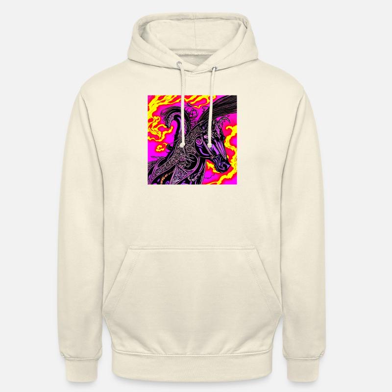 Illustration abstraite d’un cheval - Sweat-shirt à capuche unisexe - vanille