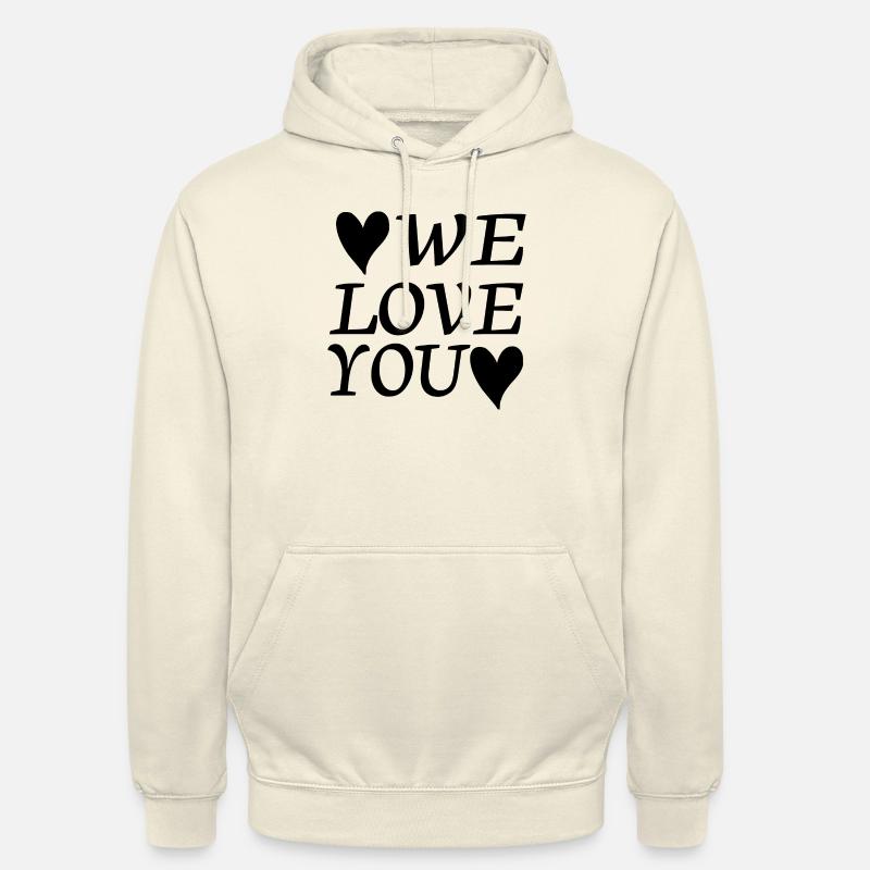 Nous vous aimons - Sweat-shirt à capuche unisexe - vanille