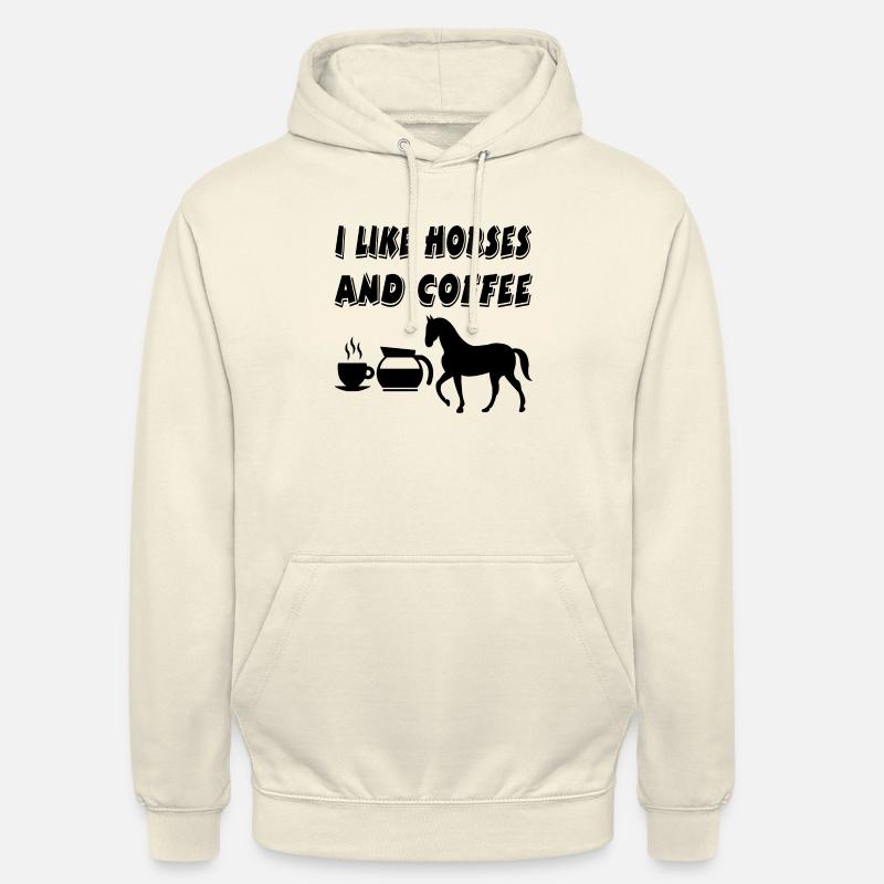 Chevaux - Sweat-shirt à capuche unisexe - vanille