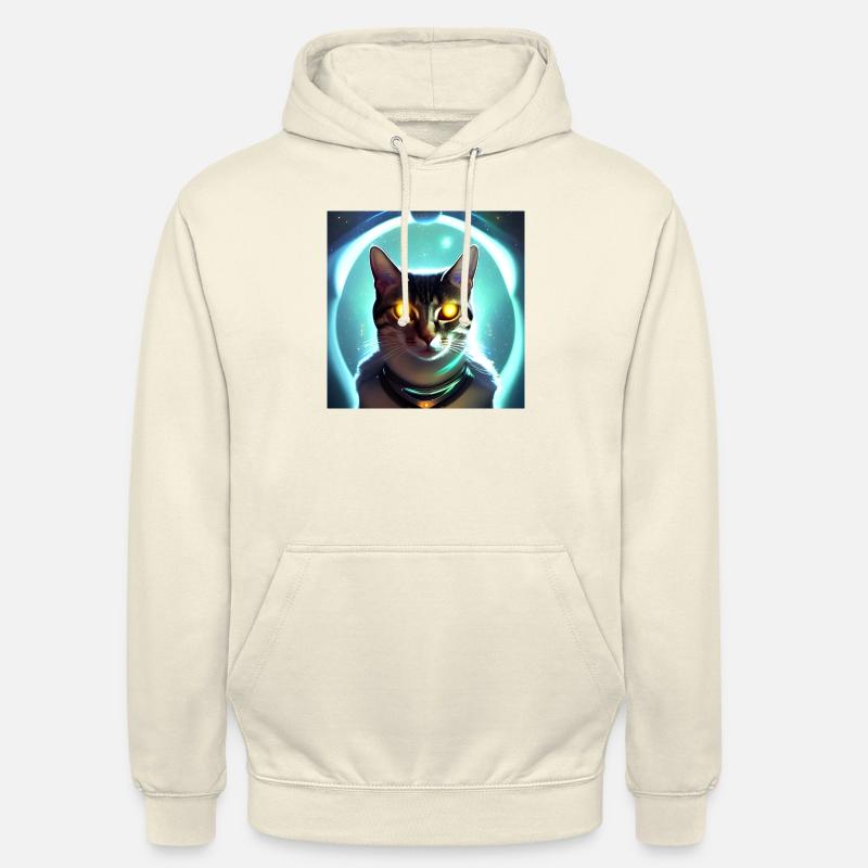 Le chat de l’univers - Sweat-shirt à capuche unisexe - vanille