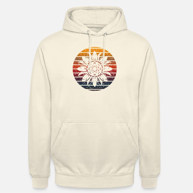 Mandala Sunset Rétro - Sweat-shirt à capuche unisexe - vanille