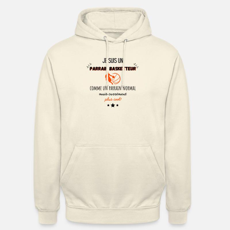 parrain basketteur cool - Sweat-shirt à capuche unisexe - vanille