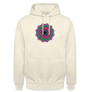 Mandala - Unisex Hoodie - Vanille-Milchshake - Vorne - Alina (178cm) & Michal (187cm)